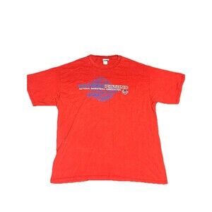 Vintage Y2K Detroit Pistons T-Shirt Spellout Horse Head Logo‎ NBA Basketball XL